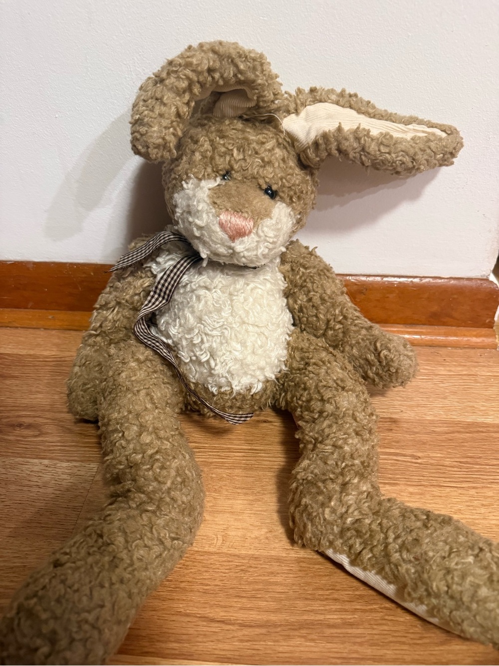 Russ Berrie CLIFFORD Bunny Rabbit Plush Stuffed Animal 12" Sitting Big Ears